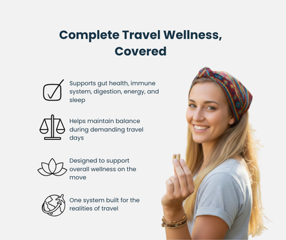 Advanced Explorer Pack: Sleep, Energy, Digestion, and Gut Support for Frequent Travelers